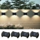 thumbnail image 1 of Luces solares de pared para exteriores, iluminación solar de arriba y abajo, lámpara de luz solar exterior IP65, decoración moderna para el hogar, jardín, porche, color negro, paquete de 4 luces decor, 1 of 9