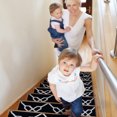 thumbnail image 2 of Stair Treads Zigzag Collection Contemporary, Cozy, Vibrant and Soft Stair Treads, 9'' x 28'', Navy & White, Pack of 4 [100% Polypropylene], 2 of 7
