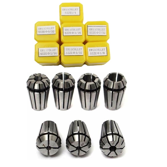 munirater 7-Pack ER11 Spring Collet Set CNC Super Precision Milling tool for CNC Workholding Engraving & milling Lathe Tool