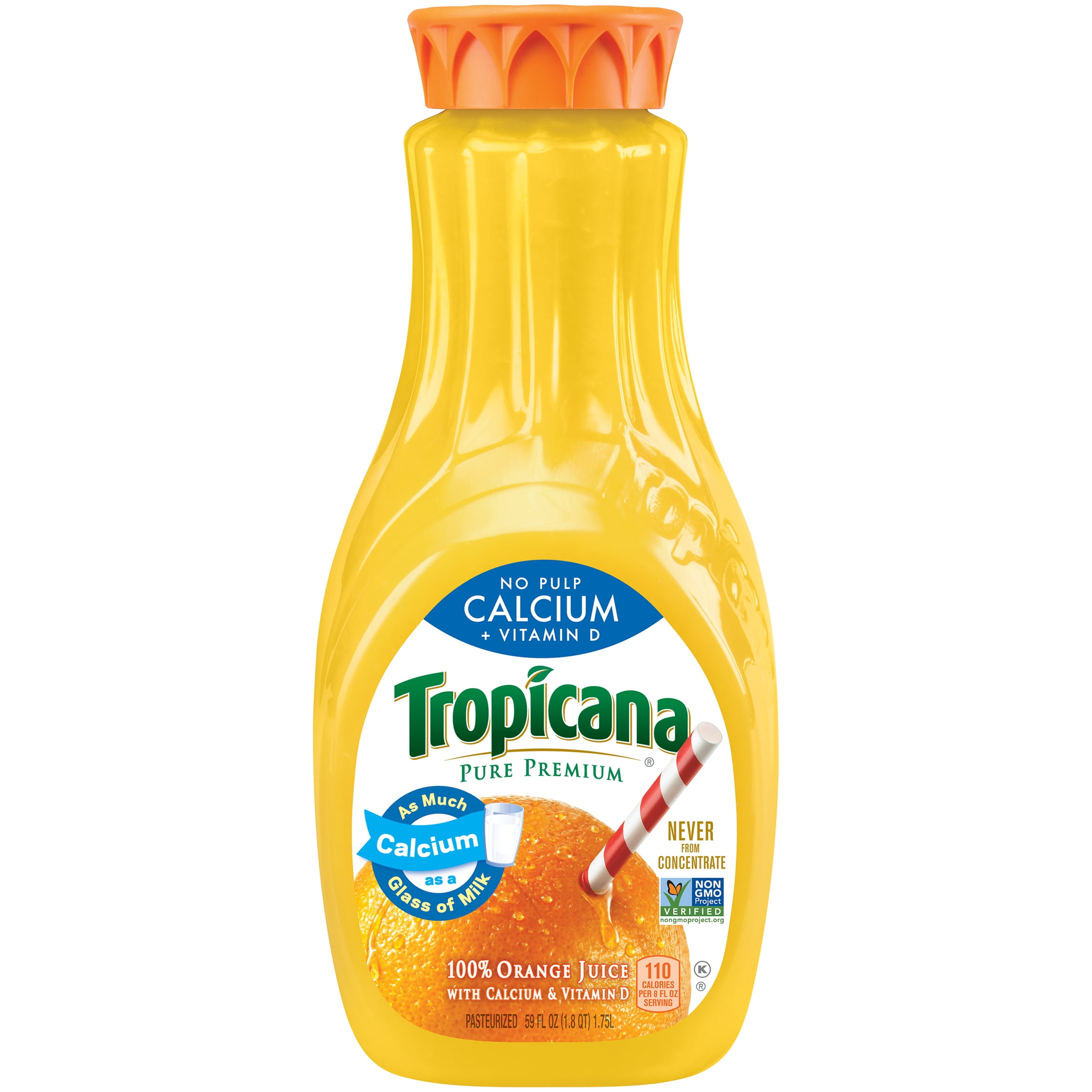 Tropicana Pure Premium, Calcium + Vitamin D No Pulp Orange ...