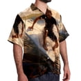 thumbnail image 2 of Surfing in Summer Men's Button Down Hawaiian Print Short Sleeve Casual Summer Beach Shirts, 2 of 6