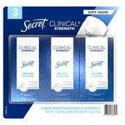 Secret Clinical Soft Solid Antiperspirant & Deodorant, Light & Fresh (3 Count)