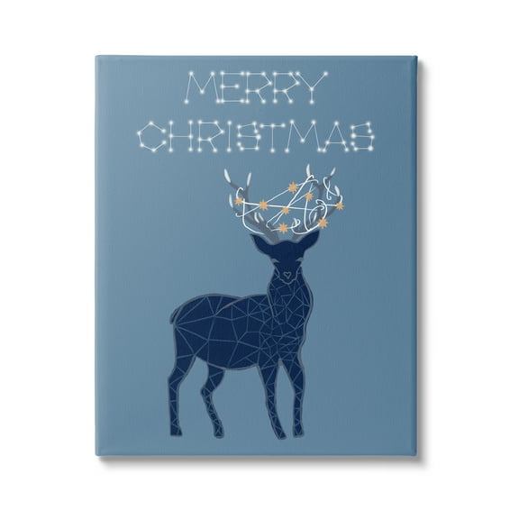 Stupell Industries Christmas Constellations Deer Holiday Painting Gallery Wrapped Canvas Print Wall Art, 16 x 20