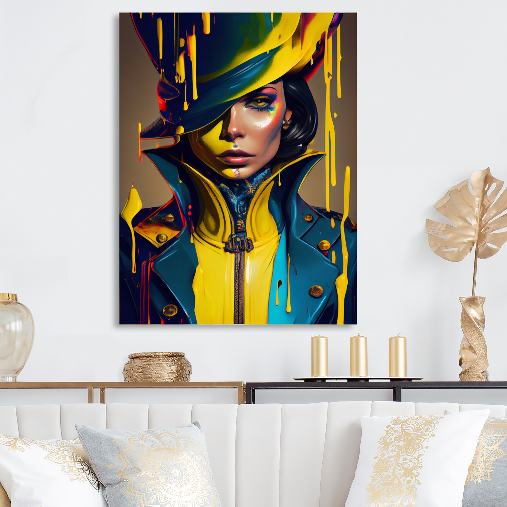Designart Female Criminal Mastermind II Canvas Wall Art