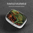 thumbnail image 5 of Frog Green Square Pill Box 2 Compartment Pill Case Medicine Organizer Decorative Gift for Purse Pocket, 5 of 5