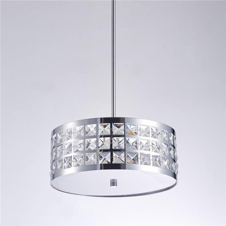 

Pasargad Home Hermoza Metal & Crystal Pendant Lights Chrome & Clear