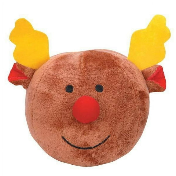 Holiday Dog Toys Snowball Gang Christmas - Choose Snowman Santa or Reindeer Ball (Reindeer)