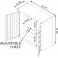 thumbnail image 3 of Manhattan Comfort Fortress Floating Textured Metal Garage Cabinet with Adjustable Shelves in Charcoal Grey, 3 of 4