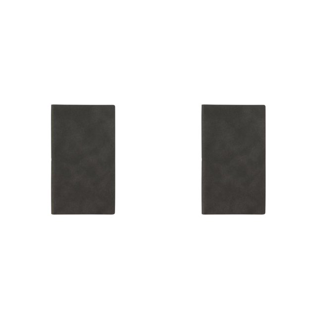 Injueey Cuaderno liso creativamente Jotter tomar notas diarios papel imitación cuero 200 páginas en blanco regalos significativos negro Negro 2piezas