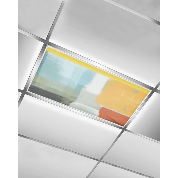 Fluorescent Light Covers for Ceiling Lights 4x2 feet, 1 Pack Magnetic Light Filters for Classroom, Fluorescent Light Shade Panel for Office School Drop Home