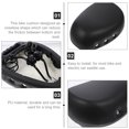 thumbnail image 3 of WASHWEPE Comfort Bike Saddle Bike Seat PU Black Fashion for Short Distance Riding 1Set, 3 of 7