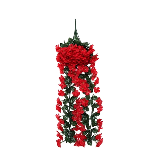 Artificial Flower Simulation Rattan Violet Hanging Rattan Wall Hanging Orchid Hanging Basket Flower Living Room Balcony Home Decoration Wall
