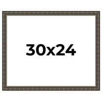 30x24 Frame Black Bamboo Solid Wood Picture Frame Width 1.5 Inches | Interior Frame Depth 0.5