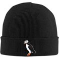 thumbnail image 1 of Puffin Bird Beanie Hat Unisex Knit Hat Ski Stocking Cuffed Cap, 1 of 8