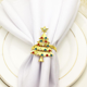 thumbnail image 3 of Anillos para servilletas de árbol de Navidad, juego de 6 anillos para servilletas para decoración de mesa en el hogar, Navidad, Acción de Gracias, vacaciones, dorado Rojo Verde RV011031-00109SDJ, 3 of 5