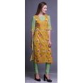 thumbnail image 3 of Bimba Kurti Droit Imprimé Décontracté Manches 3/4 Robe Longue Kurta pour Femmes, 3 of 6