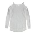 thumbnail image 1 of bar III Womens High-Low Knit Sweater, Grey, X-Large, 1 of 2