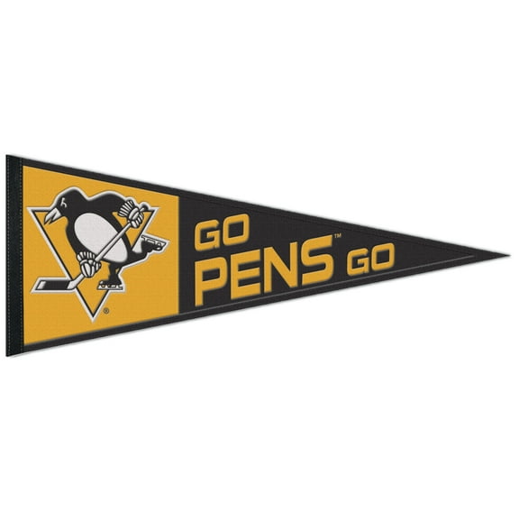 WinCraft Pittsburgh Penguins 13" x 32" Retro Logo Wool Pennant