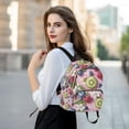 thumbnail image 6 of FORMRS Mini Backpack Purse for Women Quilted Travel Daypack Casual Shoulder Bag, Pink Blueberries, 6 of 7