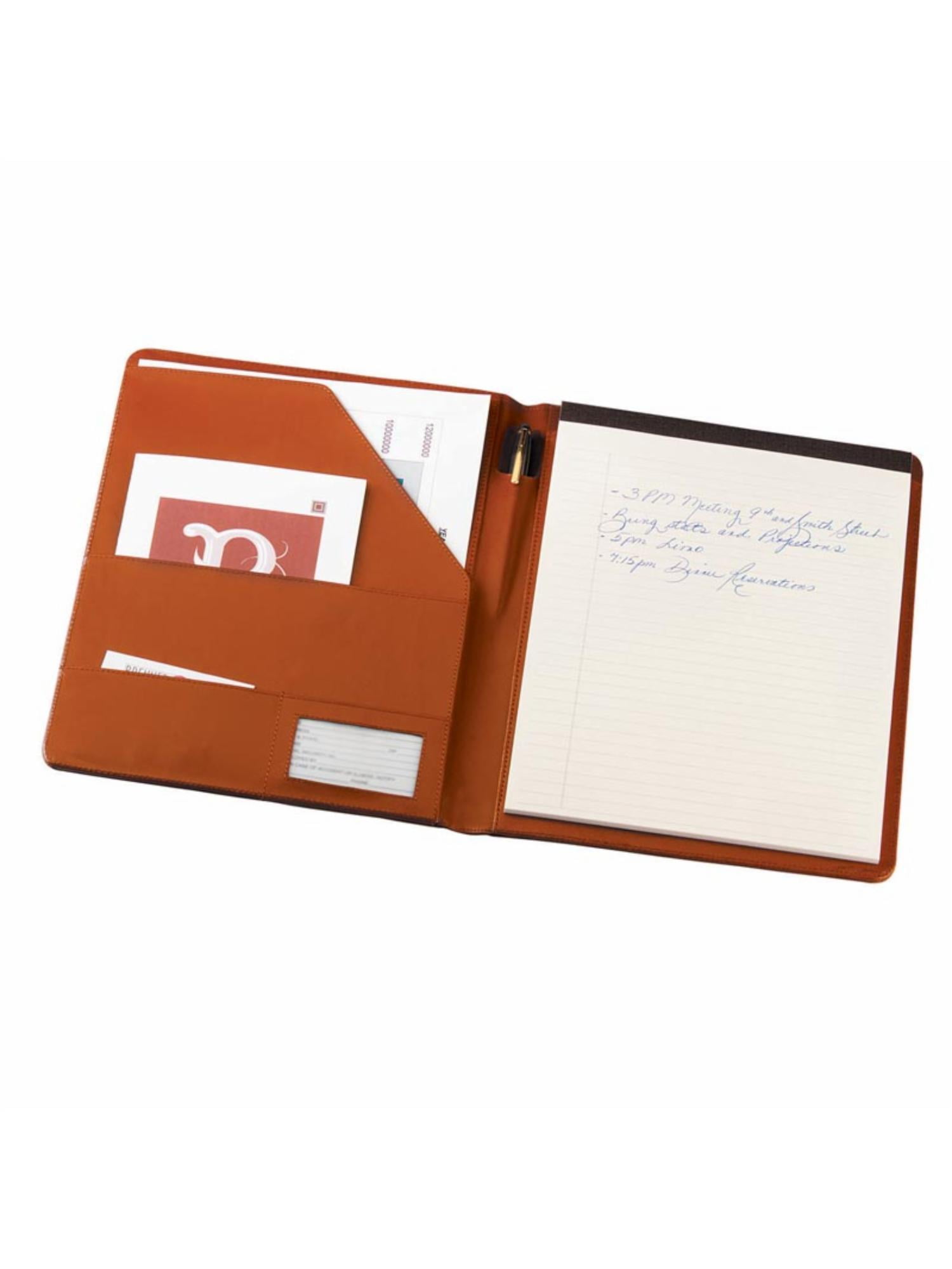(4 pack) Royce Leather Aristo Genuine Leather Padfolio Red