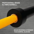 thumbnail image 2 of Olympic Barbell Bar,500bl,700bl,1000bl, Capacity Available with Hard Chrome Sleeves for Gym Home Exercises, Yellow Barbell Bar Weightlifting and Powerlifting, 2 of 5