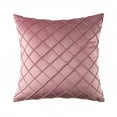 thumbnail image 6 of Phantoscope Pleated Velvet Pillow Covers, 18x18 Inch Set of 2, Square Decorative Throw Pillow Cases for Couch & Bed, Luxury Soft Cushion Covers, Pink, 6 of 6