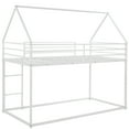 thumbnail image 4 of Twin over Twin House Bunk Bed with Built-in Ladder,White, 4 of 9