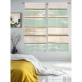 thumbnail image 3 of Green Beige Striped Sheer Curtains 63 Inch Length 2 Panels Set, Vintage Farmhouse Wood Grain Voile Window Treatment Rod Pocket Curtains Sheers Drapes for Bedroom/Living Room/Kitchen 52x"63"x2, 3 of 7