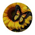thumbnail image 4 of BCIIG Sunflower Butterfly Round Table Cover Stain Resistant Washable Waterproof Fabric for Indoor Outdoor Kitchen Dining Wedding Parties 31"-35, 4 of 8