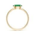thumbnail image 2 of Angara Natural 1.1 Ct. Emerald with Diamond Solitaire Ring in 14K Yellow Gold for Women (Ring Size: 12), 2 of 10