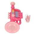 thumbnail image 2 of Juguete de bocina con diseño de simulación, efecto de iluminación dinámico, instrumento musical, bocina de juguete, regalo con cordón para mayores de 3 años, color rosa, 2 of 14