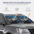 thumbnail image 5 of Uemuo Ocean Coral Turtle Printed 2 PCS Car Windshield Sun Shade, Auto Sun Heat and UV Rays Blocker, Foldable Automotive Front Window Sunshade Protector, 5 of 7