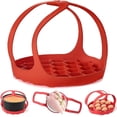 thumbnail image 1 of Eslinga para olla a presión, estante elevador de vapor para utensilios de cocina anti-escaldado, estante para vapor de huevo de silicona sin Bpa (rojo)_ kaili Sencillez, 1 of 5