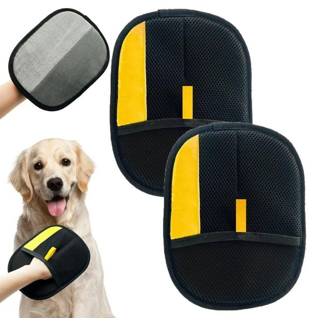 2 guantes electrostáticos para depilación de mascotas, guantes para quitar el pelo de mascotas, lavables, reutilizables, para perros, gatos, para muebles, sábanas, sofá, ropa, alfombra
