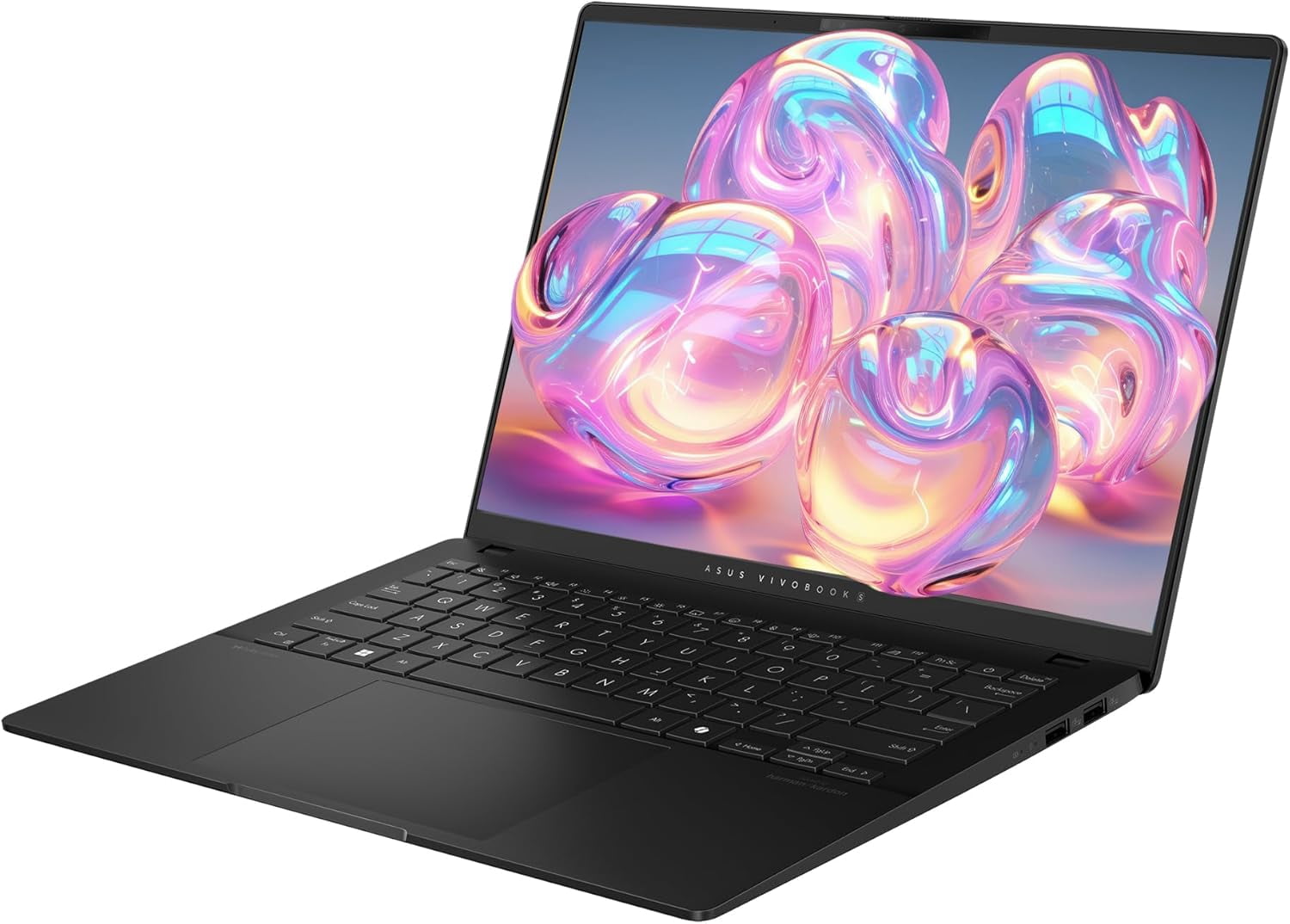 Asus Vivobook S14 Copilot+ Laptop, Intel Ultra 7-258V, 32 GB LPDDR5X RAM, 4 TB PCIe SSD, 14" WUXGA (1920x1200) OLED Display, Intel Arc Graphics, RGB Backlit Keyboard, W11 Pro, Black + Traix MousePad