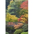 thumbnail image 2 of Paulson, Don 13x18 Gold Ornate Wood Framed with Double Matting Museum Art Print Titled - Oregon, Portland Wooden bridge over pond, 2 of 4