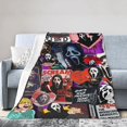 thumbnail image 5 of Ghost-Face Blanket Horror Movie Throw Blanket Anti-Pilling Plush Blanket Lightweight & Ultra-Soft, Warm & Comfy Flannel Fleece Blanket for Couch, Bed, Sofa, 50x60, 5 of 6