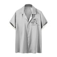 thumbnail image 2 of Mefallenssiah Fashion Men Comfortable Printing Short Sleeve Turndown Collar Blouse Shirt, 2 of 4