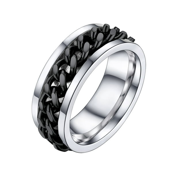 Anillo giratorio PROSTEEL de acero inoxidable para hombres antiestrés tamaño 9