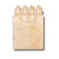 thumbnail image 2 of Unfinished Wood Etched Box of Crayons Shape | Paint By Line Crafts 10" / 1/4", 2 of 2