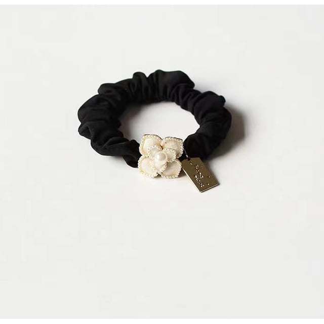 Anillo para el cabello con forma de camelia francesa Advanced Sense, anillo para el intestino delgado, tendón de goma, cuerda para el cabello para mujer, cuerda para el cabello con cola de caballo,