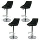 thumbnail image 1 of Sillas de Bar para Barra de Cocina con Respaldo y Reposapies de Altura Ajustable Bancos para Bar con Asiento Acolchado Diseño Elegante Set de 4 Piezas Negro, 1 of 5