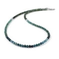 thumbnail image 4 of QNAVIC Rare Indicolite Tourmaline Gemstone Beads Choker Necklace, Healing Crystals and Stone, Birthstone, Rhodium Plated 925 Sterling Silver Chain 18 inch, Premium Gift Jewelry for Women, 4 of 6