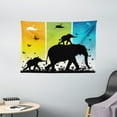 thumbnail image 1 of Zoo Tapestry, Magical Fantastic Colorful Nature Abstraction Elephant Butterflies Birds Rural Safari, Wall Hanging for Bedroom Living Room Dorm Decor, 60W X 40L Inches, Multicolor, by Ambesonne, 1 of 2