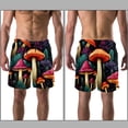 thumbnail image 3 of luoweisi Men's Beach Shorts Quick Dry Swim Trunks with Mesh Lining Mushroom S, 3 of 5
