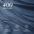 thumbnail image 6 of Bare Home Organic Cotton Duvet Cover Set - 400 Thread Count - Sateen Weave - Full, Bering Sea, 3-Pieces, 6 of 10