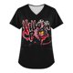 thumbnail image 1 of Hazbin Hotel Más Tamaño Impreso Scrub Uniforme de Trabajo Tops Para las mujeres V-cuello de Navidad Imprimir Manga Corta Diversión Camisetas Ropa de trabajo Camiseta con bolsillos Negro/3XL, 1 of 3