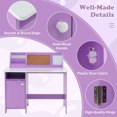 thumbnail image 5 of Laijoy Kids Table and Chair Set, Children Study Table with Chair for Arts, Crafts, Homework, Home School Student Writing Desk w/ Hutch, 5 of 8