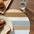 thumbnail image 4 of Round Placemats Abstract Blue Brown White Stripes 15 inch Set of 2 Table Mats for Dining Table Oil Painting Heat Resistant Non-Slip Kitchen & Home Decorative Place Mat Set, 4 of 8