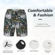 thumbnail image 3 of Balery Cute Sloth Bañador para hombre, shorts de playa de secado rápido con entrepierna y forro de compresión-Medium, 3 of 6